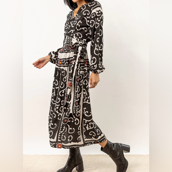 NWT- Bohme Porter Wrap MIDI Dress Sz XS - Picture 5 of 7